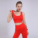 Yoga Clothing Suits Women's Seamless Sports Bra Hip Lifting Fitness Pants Hip Bottom Pants Leggings Yoga Clothing