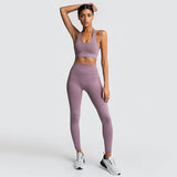 Women's Seamless Yoga Suit Sportswear Fitness Sport For Women Gym Running Set 2 Piece Costume For Yoga Sports Bras+Leggings Sets