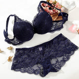 Women Underwear Intimates Set Push up Bra Set Transparent Lace Bra and Panty Set Lingerie Set