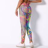 Sexy Leggings Colorful Printed Fitness Leggings Women High Waist Push Up Sport Leggings Seamless Female Gym Pants