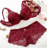 Women Underwear Intimates Set Push up Bra Set Transparent Lace Bra and Panty Set Lingerie Set