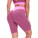 Honey Peach Hip Seamless Yoga Pants Tight Fitness Sports Pants Middle Pants High Waist Elastic Honeycomb Yoga Pants Women