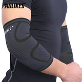 AOLIKES 1PCS Elbow Support Elastic Gym Sport Elbow Protective Pad Absorb Sweat Sport Basketball Arm Sleeve Elbow Brace