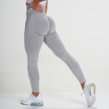 Sport Seamless Leggings Women Female Gray Elastic Compression High Waist Gym Fitness Run Tight Booty Yoga Pant Booties Legging