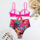 New European and American High Waist Split Bikini Sexy Swimwear Women Gather Bikini Women in Europe and America