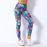 Sexy Leggings Colorful Printed Fitness Leggings Women High Waist Push Up Sport Leggings Seamless Female Gym Pants