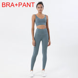 SOISOU New 2 Piece/set Tracksuits Women's Yoga Set Sports Suit Women Lounge Wear Crop Tops Sexy Women Leggings 6 colors