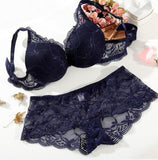 Women Underwear Intimates Set Push up Bra Set Transparent Lace Bra and Panty Set Lingerie Set