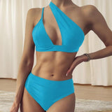 Oblique Shoulder Sexy Women's Swimsuit Irregular Hollow Bikini Swimsuit Women