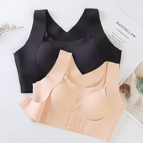 1pcs 2pcs Women Bras For Women Push Up Bra Posture Corrector Bralette Front Closure Female Underwear Cross Back Tops