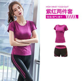 5 pieces sets coat+t shirt+bra+shorts+leggings women yoga clothing quick dry outdoor sports running fitness gym ropa deportiva