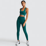 Women's Seamless Yoga Suit Sportswear Fitness Sport For Women Gym Running Set 2 Piece Costume For Yoga Sports Bras+Leggings Sets