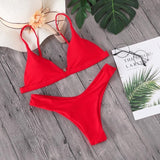 2020 Solid Bikini Set Women Swimsuit Female Swimwear Bikinis Sexy Bathing Suit Biquini Backless Beach Wear Maillot De Bain Femme