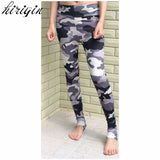 Women's Yoga Pants Camouflage Print Tight Slim sport leggings High waist Elastic Fitness Leggings