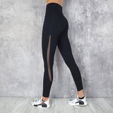 Black Sexy Women Yoga Sport Leggings Phone Pocket Fitness Running Pants Stretchy Sportswear Gym Leggings Slim Yoga Pant