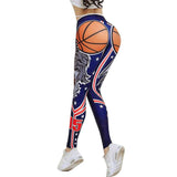 Women's Basketball Print Yoga Sports Workout Leggings Sexy Comfortable Women Fitness Sports Gym Running Yoga Athletic Pants