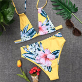 High Waist Bikini 2019 Floral Swimwear Women Swimsuit Bandage Bikinis Set Bathing Suit Sexy Biqini Maillot De Bain Femme