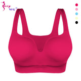 SEXYWG Women Sport Bras Yoga Shirt Fitness Running Vest Underwear Padded Bra Crop Sport Top Underwear Wireless Push Up Brassiere