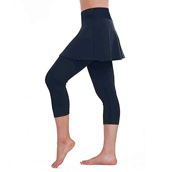 European and American Women's Overweight Two-Piece Skirt Pants with Slim and High Elasticity Yoga Pants for Women's Leggings