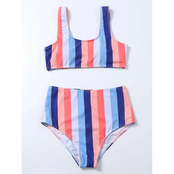 High Waist Bikini Sexy Striped Swimsuit Women Swimwear Female Push Up Bikini Set Swimming Wear for Bathing Suit Swimsuits