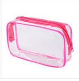 eTya Travel PVC Cosmetic Bags Women Transparent Clear Zipper Makeup Bags Organizer Bath Wash Make Up Tote Handbags Case