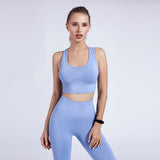 Yoga Clothing Suits Women's Seamless Sports Bra Hip Lifting Fitness Pants Hip Bottom Pants Leggings Yoga Clothing