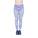 High Waist Shaping Hip Lifting Yoga Pants Women Printing Running Fitness Pants Polyester Milk Silk Leggings