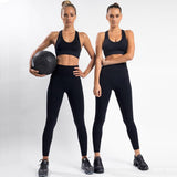 Women's Seamless Yoga Suit Sportswear Fitness Sport For Women Gym Running Set 2 Piece Costume For Yoga Sports Bras+Leggings Sets