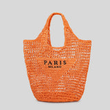 Hand-Knitted Bags Knitting Bags Retro-Popular Large-Capacity Hollow Handbag Women's Bags