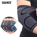 AOLIKES 1PCS Elbow Support Elastic Gym Sport Elbow Protective Pad Absorb Sweat Sport Basketball Arm Sleeve Elbow Brace