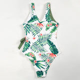 Sexy Patchwork Print One Piece Swimsuit Closed Female Swimwear Push Up Body Women's Swimming Bathing Suit Beach Pool Bather 2021