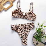 New Swimming Suit for Women 2 Pieces Set High Waisted Bikini  Cute Swimsuit Lady Fashion Hot Push Up Bathing Suits