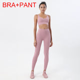 SOISOU New 2 Piece/set Tracksuits Women's Yoga Set Sports Suit Women Lounge Wear Crop Tops Sexy Women Leggings 6 colors