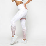 Stamping Yoga Pants Golden High Waist Sports Leggings for Fitness Women's Push Up Gym Tights