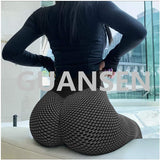 Yoga Pants Female Honeycomb Bodybuilding Yoga Pants High Waist Elastic Hip Sports Tights Hip Lifting Fitness Pants