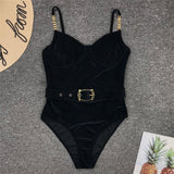 Sexy Lingerie Set Women Fashion Sexy Solid Color Jumpsuit Push-Up