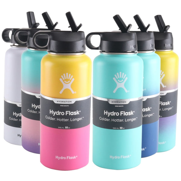 Hydro Flask 32oz Sports Water Bottle 40oz HydroFlask Stainless Steel Insulated Water Bottle Brand vsco Hydro Flask Straw Lid