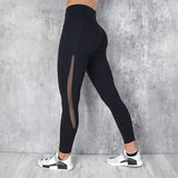 Fitness Women Leggings New Casual Sexy Pocket High Waist Mesh Stitching Leggings Polyester Exercise Slim Leggings