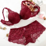 Women Underwear Intimates Set Push up Bra Set Transparent Lace Bra and Panty Set Lingerie Set