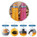 BPA Free 600ml Leak Proof Sports Plastic Water Bottle Portable Rope With Tea Insuser Drop shipping #1123