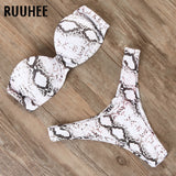 RUUHEE Bikini Swimwear Women Swimsuit  Leopard Brazilian Bikini Set Push Up Bathing Suit Female Summer Beach Wear Biquini