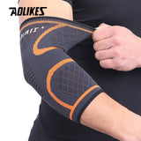 AOLIKES 1PCS Elbow Support Elastic Gym Sport Elbow Protective Pad Absorb Sweat Sport Basketball Arm Sleeve Elbow Brace