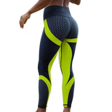 Mesh Pattern Print Leggings Fitness Leggings For Women Sporting Workout Leggins Jogging Elastic Slim Black White Pants