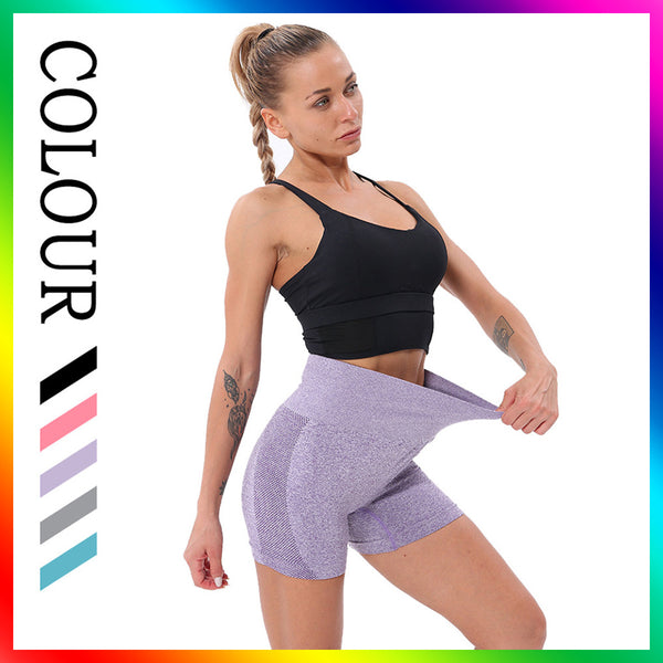 Yoga Shorts Women's High Waist Tight Peach Hip Sports Fitness Pants No Embarrassing Line Three-Point Pants Leggings