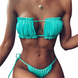 Swimwear Women Female Push-up Padded Swimsuit Lady Strapless Beachwear Wrap Chest Bathing Suit Sexy Bikini Set Brazilian Biquini