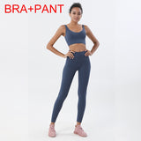 SOISOU New 2 Piece/set Tracksuits Women's Yoga Set Sports Suit Women Lounge Wear Crop Tops Sexy Women Leggings 6 colors