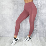 Fitness Women Leggings New Casual Sexy Pocket High Waist Mesh Stitching Leggings Polyester Exercise Slim Leggings