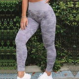 Camouflage Seamless Yoga Pants Buttocks New Fitness Sweatpants Leggings Sexy Hips Female Leggings