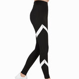 Arrow Print Yoga Legging Pants Black White Patchwork Gym Clothes Legging Sport Women Running Tights Sport Yoga Pants