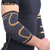 AOLIKES 1PCS Elbow Support Elastic Gym Sport Elbow Protective Pad Absorb Sweat Sport Basketball Arm Sleeve Elbow Brace